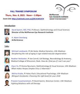 2nd Annual Fall Trainee Symposium poster