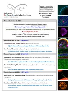 McPherson ERI Fall 2022 Seminar Series Schedule