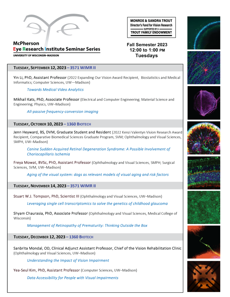 Fall 2023 Seminar Schedule