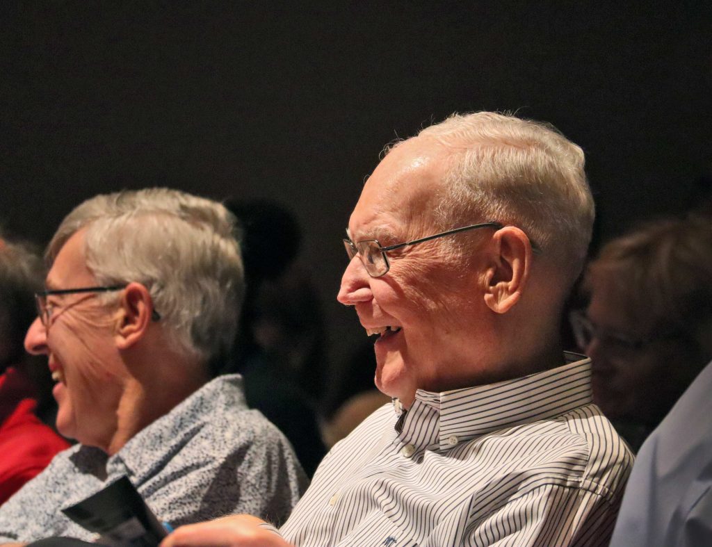 Members of the crowd