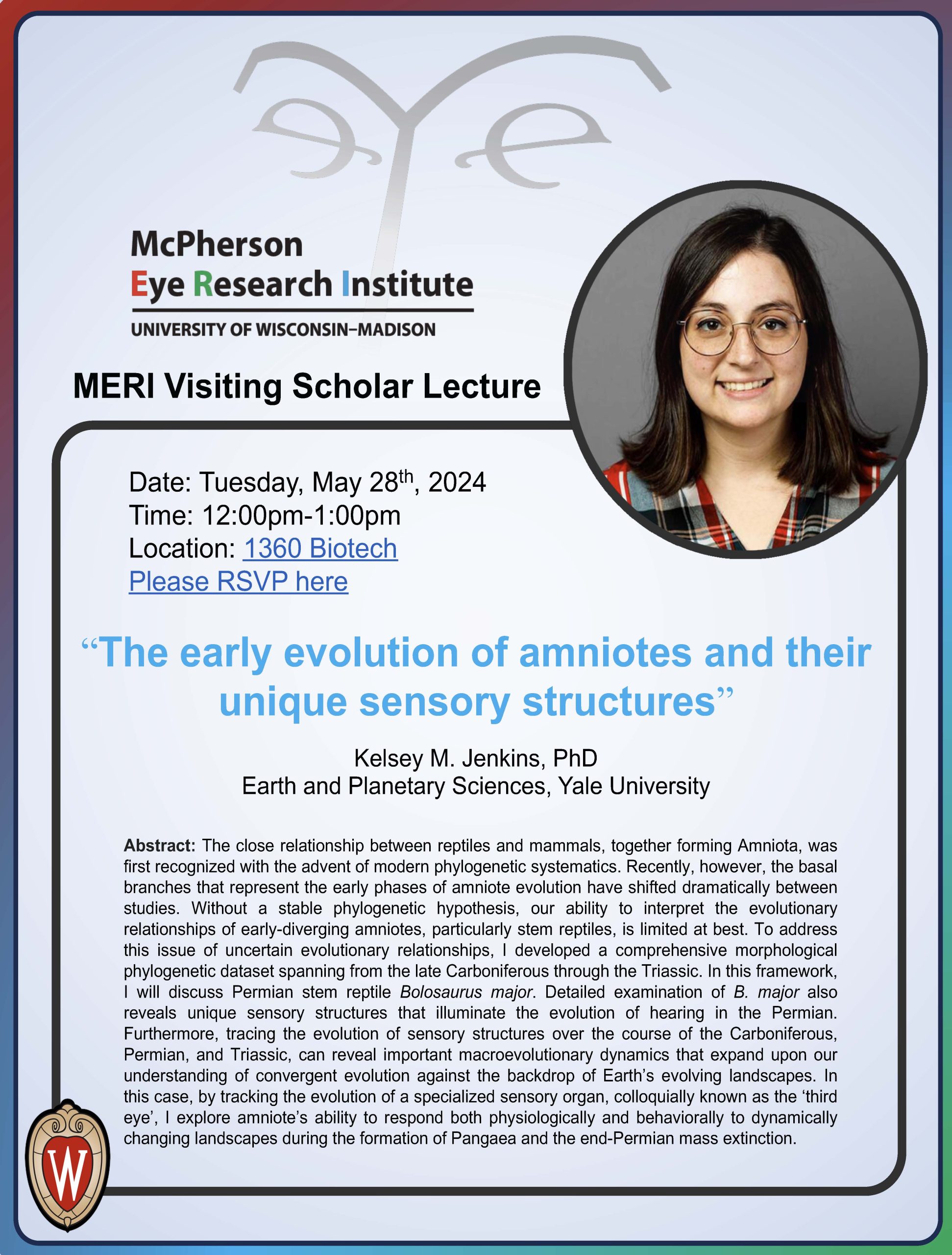 Poster for 2024 Visiting Scholars Lecture by Kelsey Jenkins
