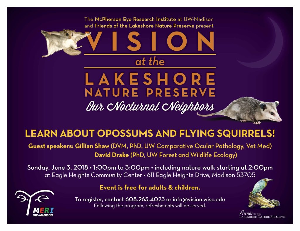 Vision at the Lakeshore Nature Preserve 2018: Our Nocturnal Neighbors