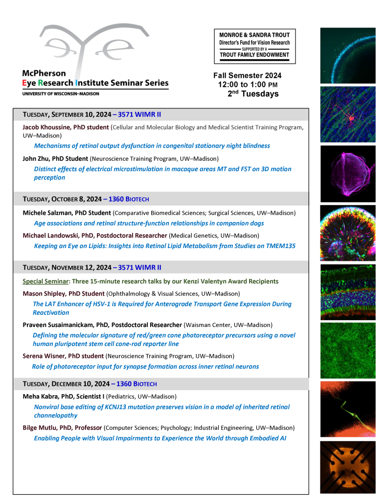 Fall 2024 Seminar Series Schedule