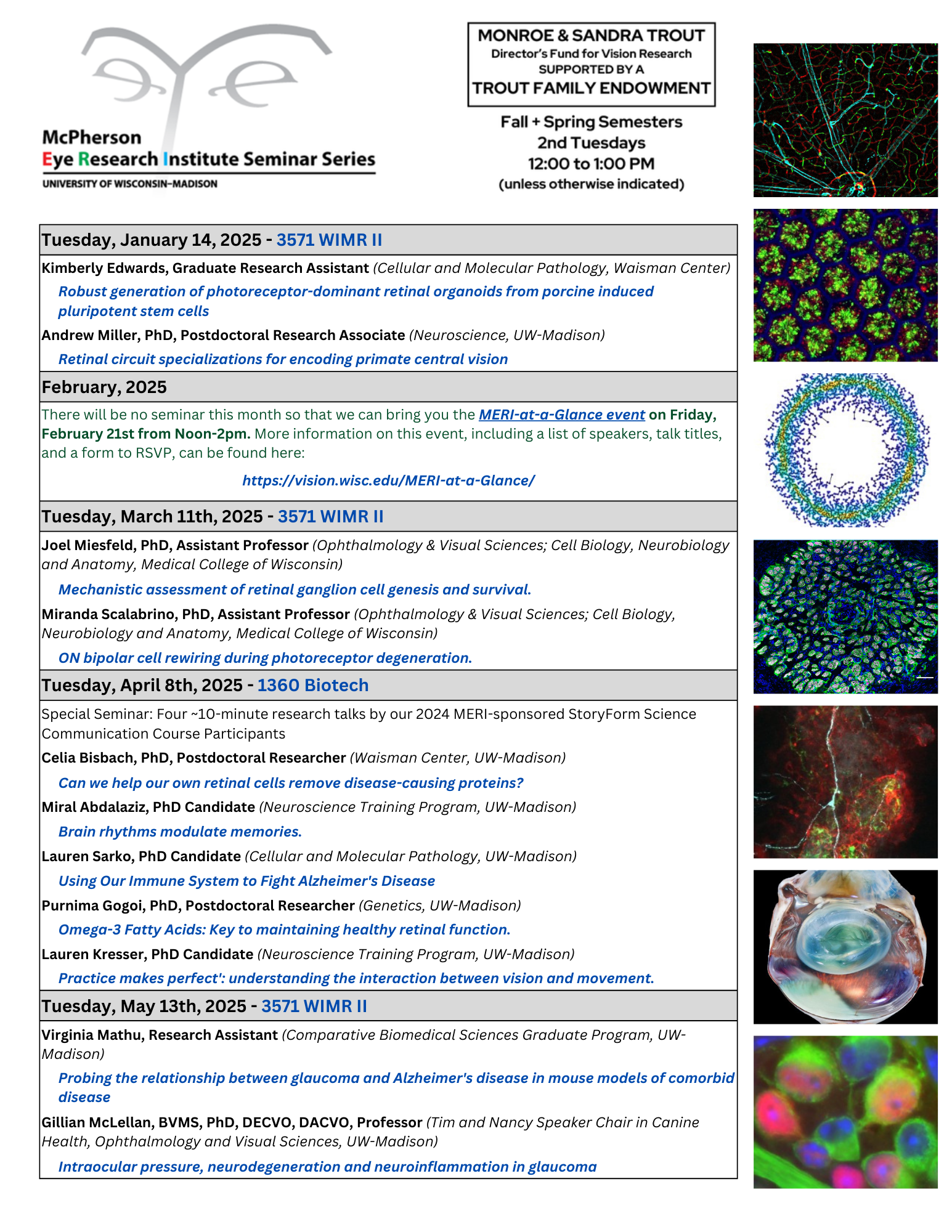 SPRING 2025 seminar schedule