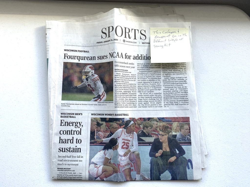 Example newspaper in the Different Ways of Seeing Exploration Station kit