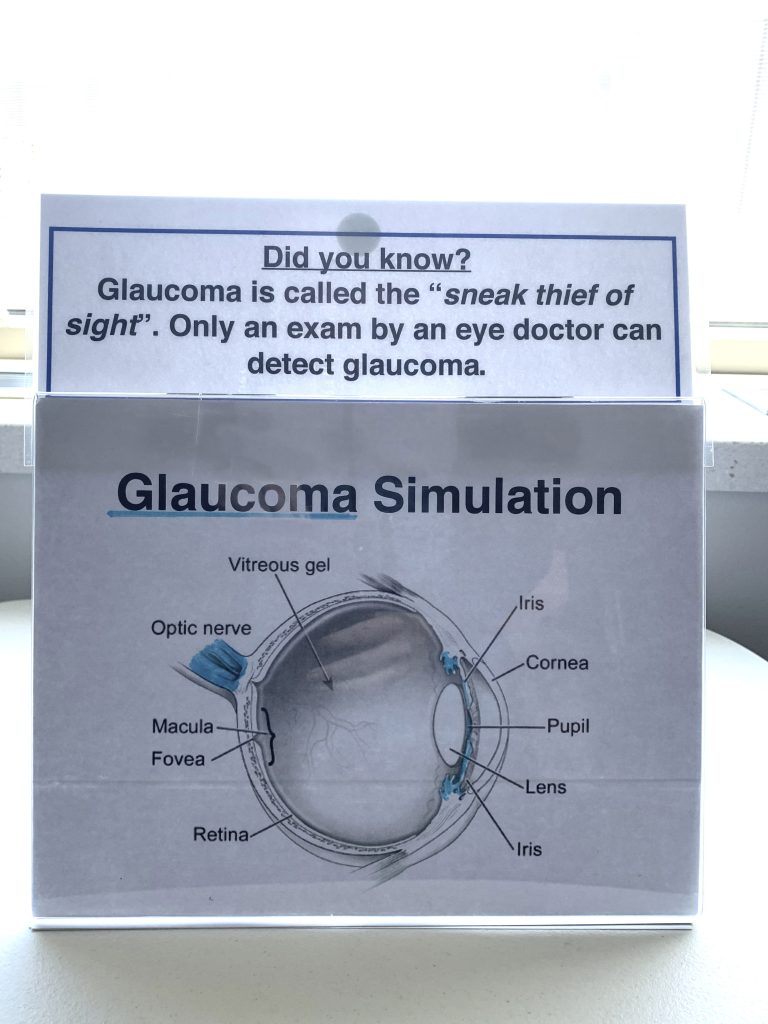 Glaucoma Simulation standup picture for the Different Ways of Seeing Exploration Station kit