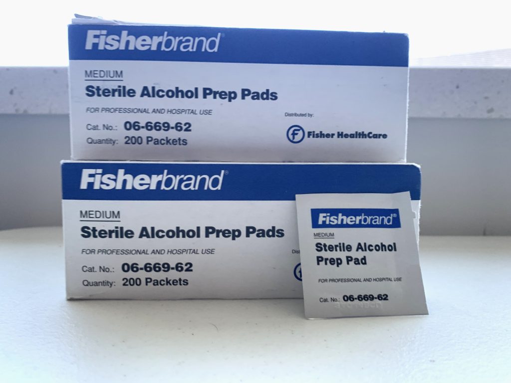 Alcohol Wipes part of the Different Ways of Seeing Exploration Station kit