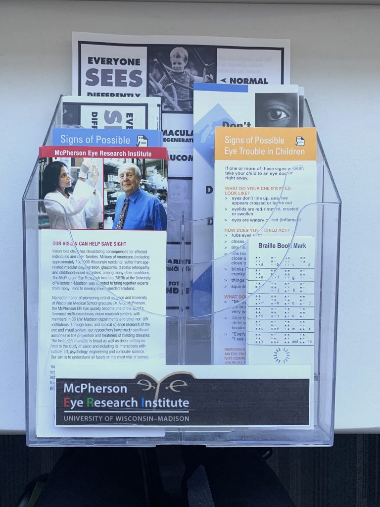 Pamphlet display for the Different ways of Seeing Exploration