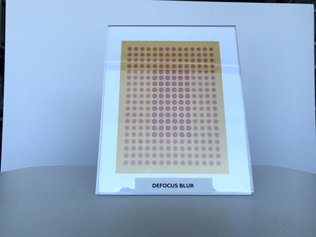 A photo example of Defocus blur.