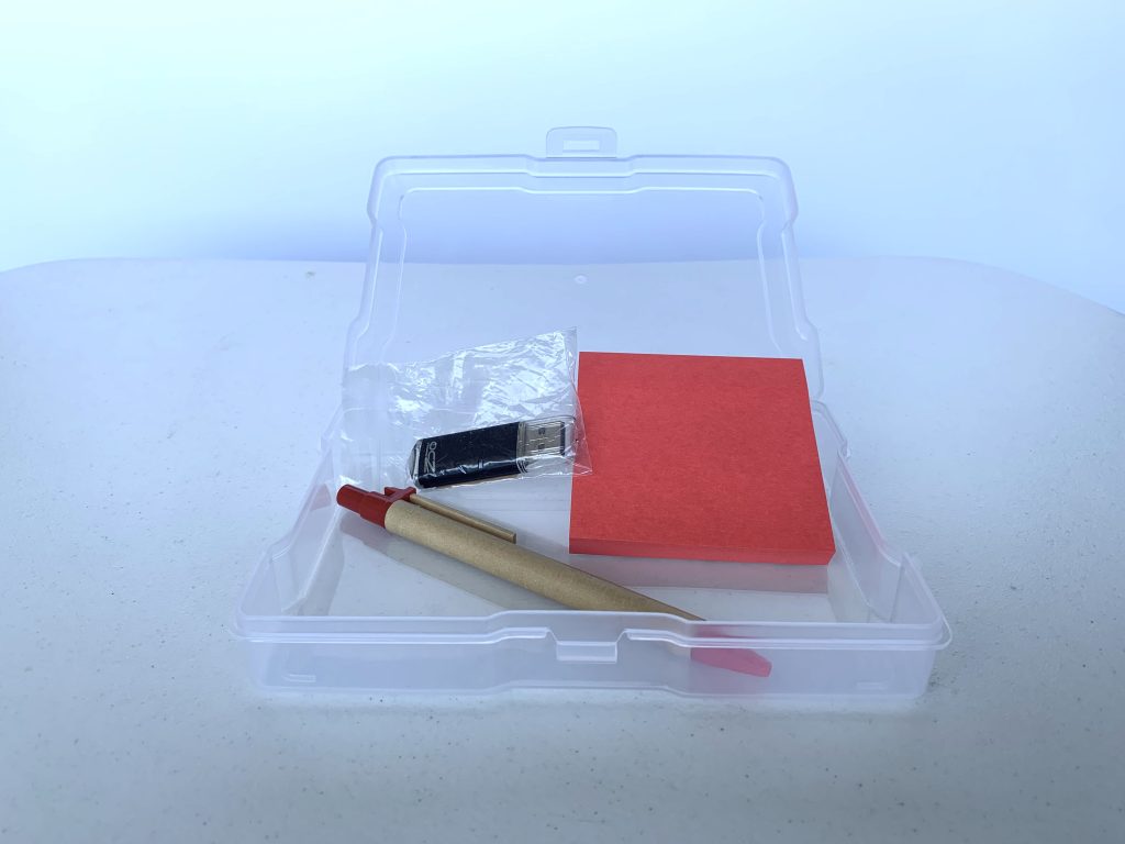 A box with misc. items.