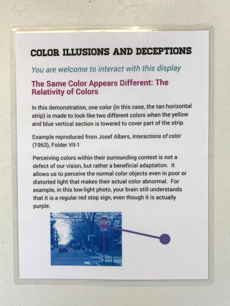 A laminated poster titled
