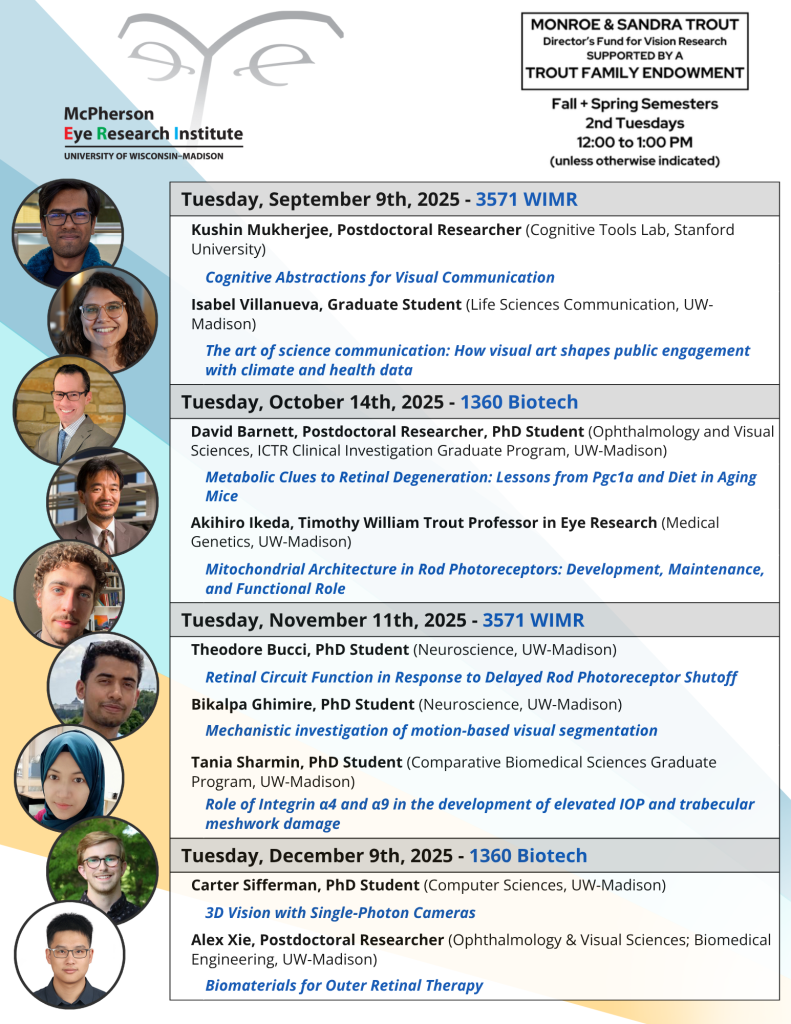 Fall 2025 Seminar Series Schedule