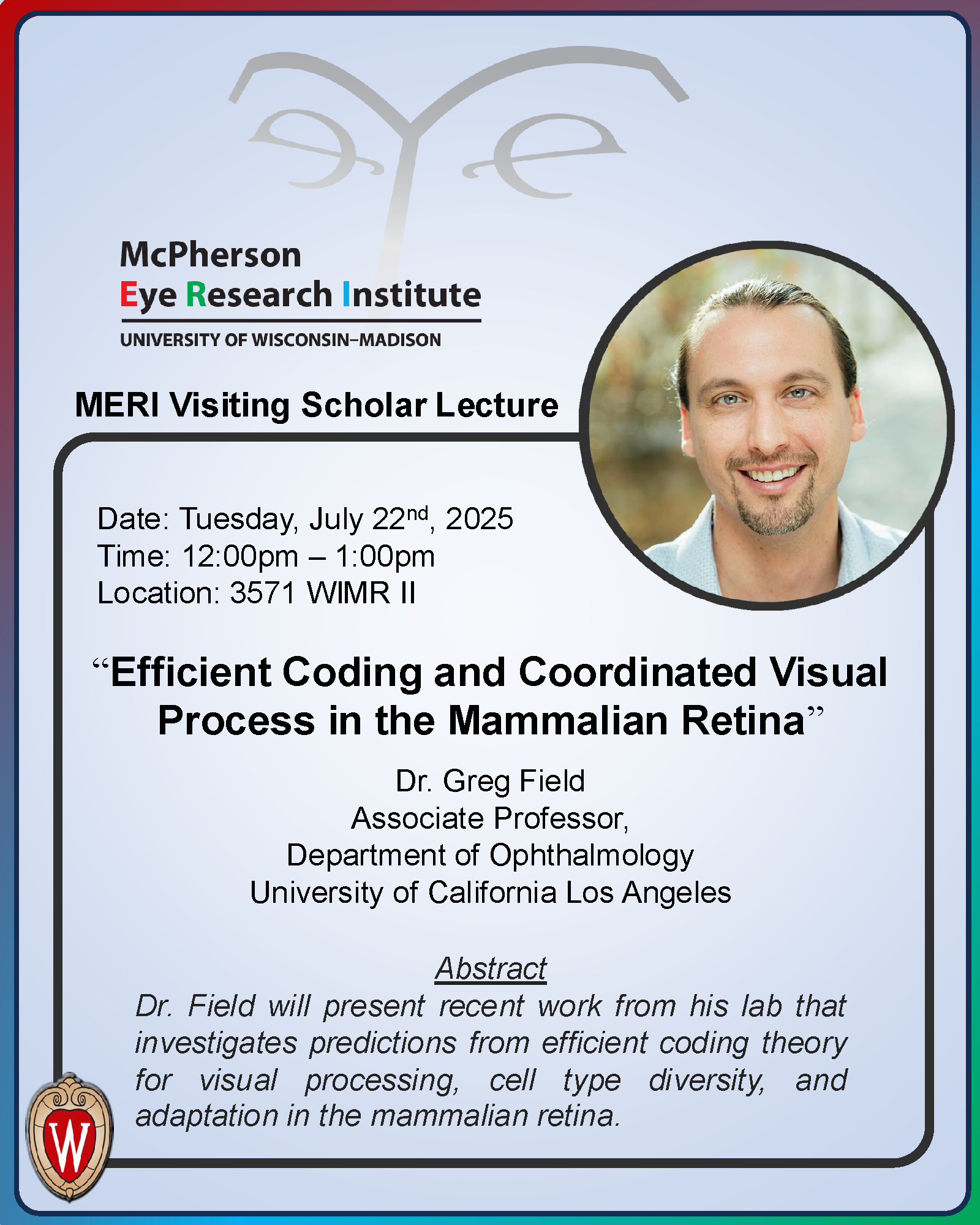 MERI Visiting Scholar Lecture poster