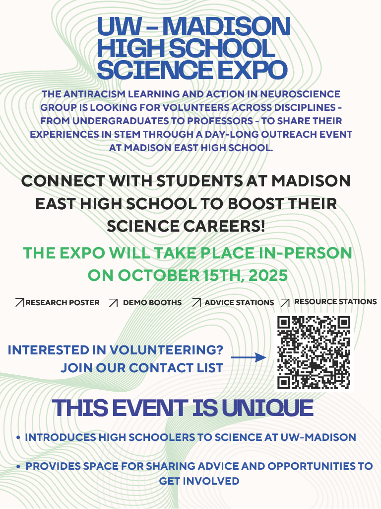 UW Madison High School Science Expo flyer