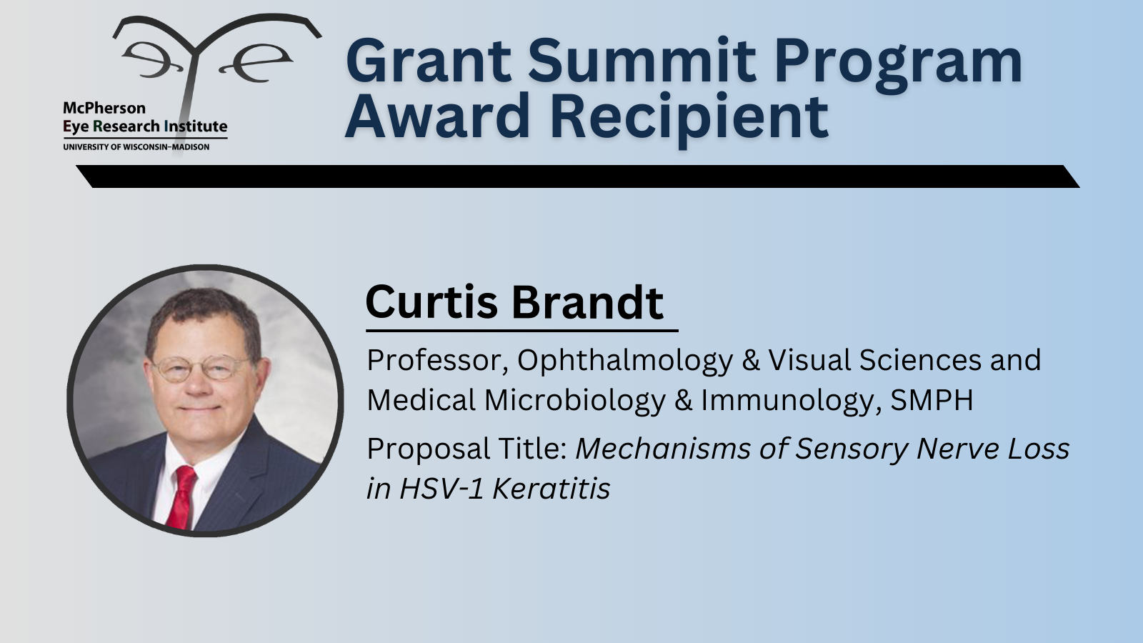 Announcement image of Curtis Brandt's award