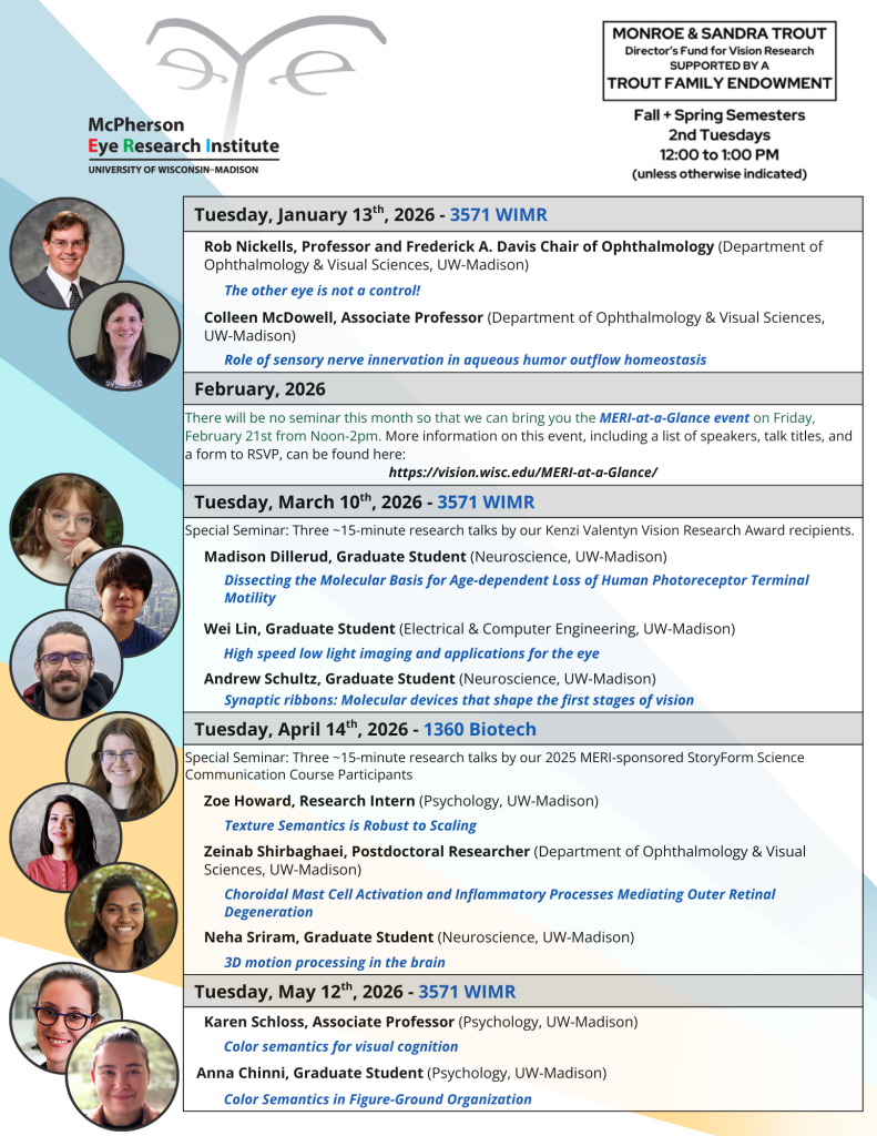 Spring Seminar schedule